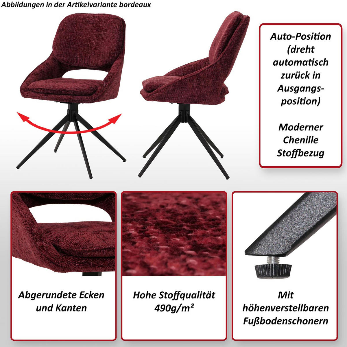 ESSZIMMERSTUHL Grün 2er-Set - Grün, Textil (55/87/55cm) - MCW