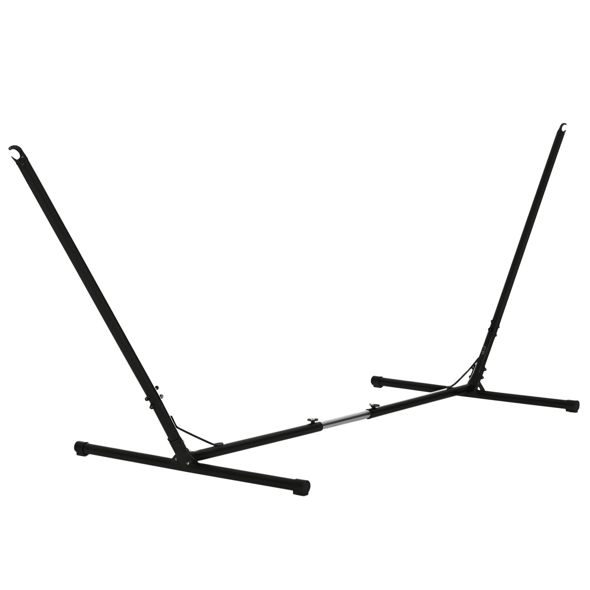 HÄNGEMATTENGESTELL DE-15338 Länge verstellbar 308–380 cm Schwarz - Schwarz, Metall (388/109/116cm) - ComfortXL