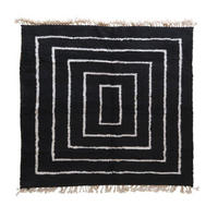 BERBERTEPPICH aus Marokko aus reiner Wolle 200x 300 cm - Schwarz, Naturmaterialien (200/300cm) - AFK Living