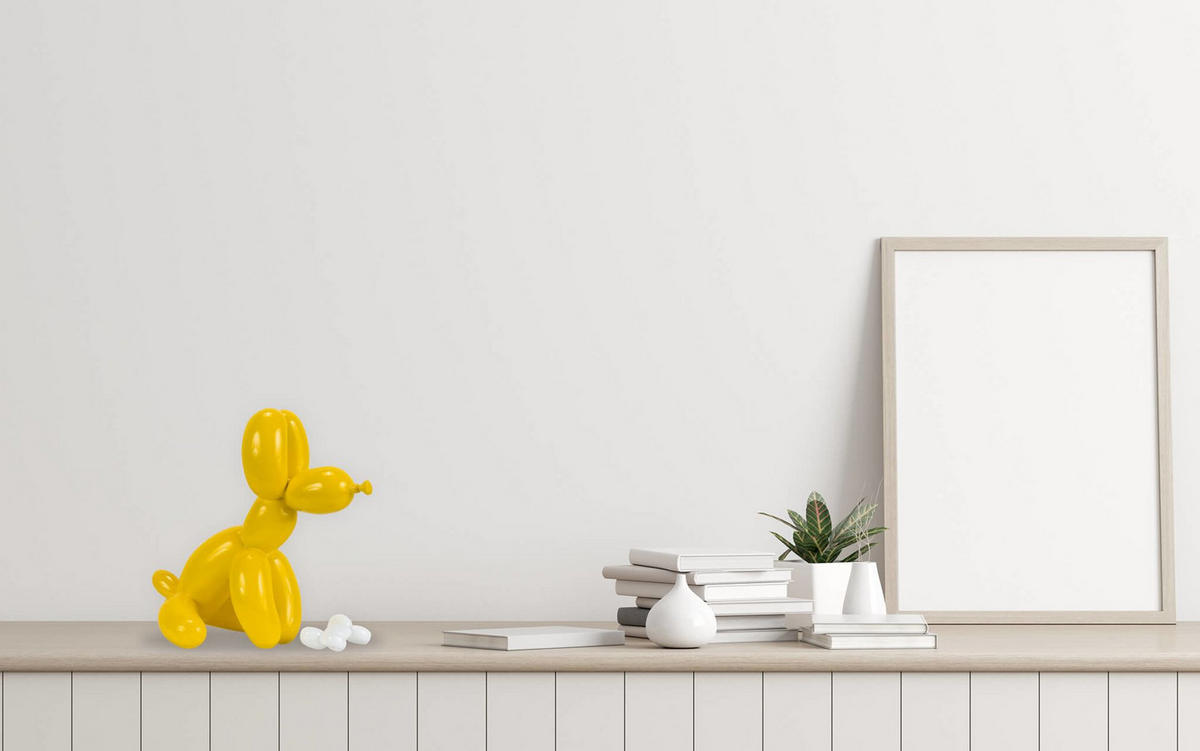 SKULPTUR Gelb 30/28 cm - Gelb, Stein (1.15/28/18cm) - KUNSTLOFT