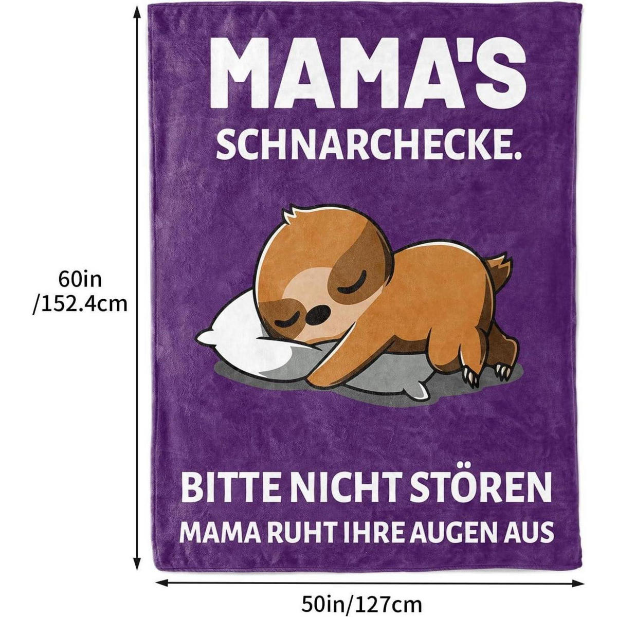 KUSCHELDECKE Mama Lila - Lila, Textil (127/152.4cm)