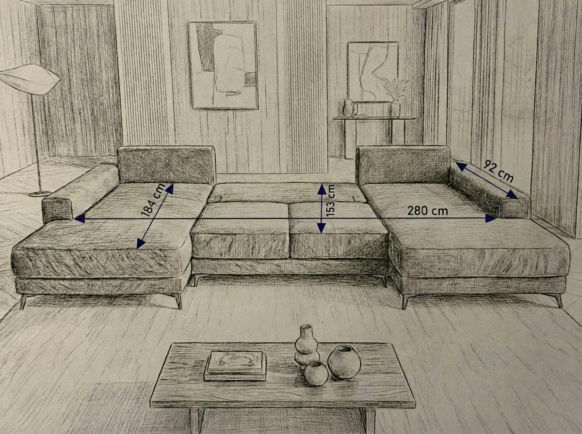 ECKSOFA VALTOR 320 cm x 185 cm – Stoff: ECO CAYENCE Espresso 1116 Farbe: Braun - Braun, Textil (320/185cm) - A&J MöbelLand