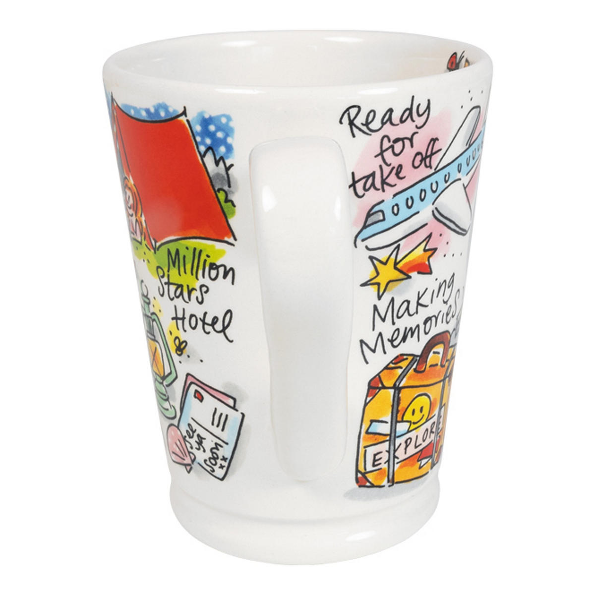 XL-BECHER Liebe zum Reisen in Bunt - 500 ml - Multicolor, Keramik (0.5L) - Blond Amsterdam