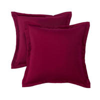 OUTDOOR-KISSEN 2er-Set bordeaux 45/45 cm - Bordeaux, Textil (45/45cm) - Homescapes