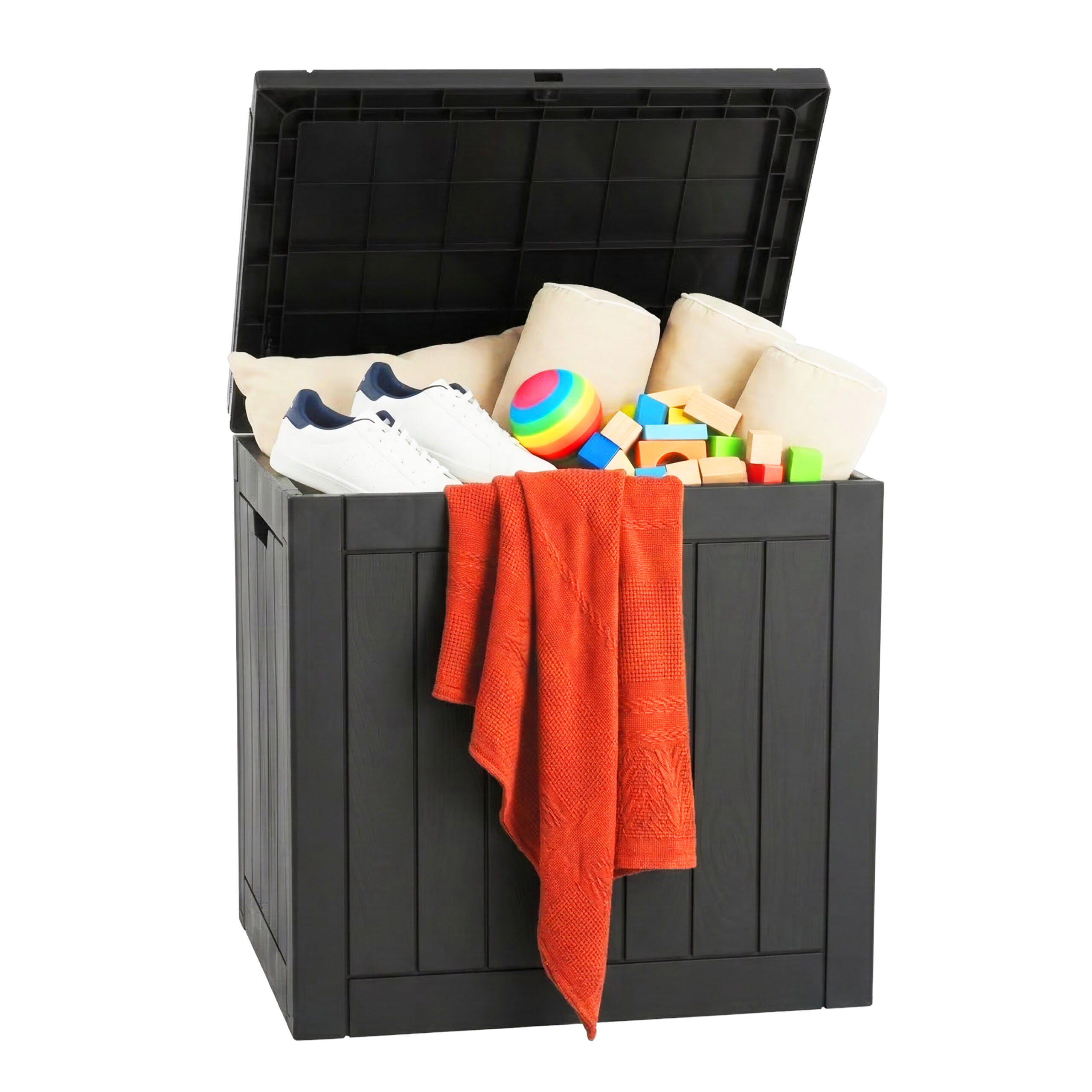 Relaxdays TRUHLA Černá plast 118 l