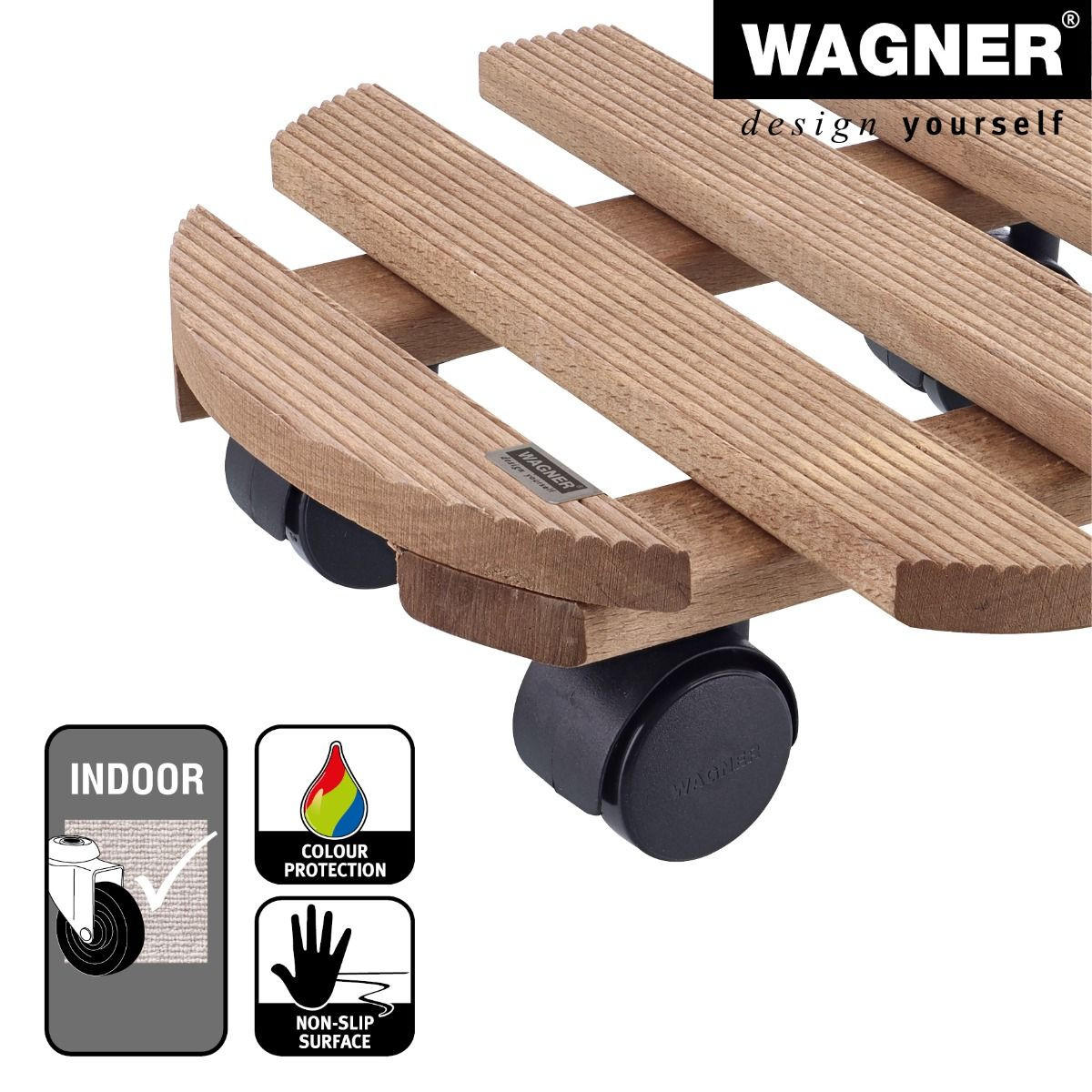 PFLANZENROLLER Holz COUNTRY 0183 - Braun, Holz (30/8cm) - WAGNER design yourself