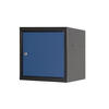 SCHLIESSFACHWÜRFEL Blocky mit Zylinderschloss + 2 Schlüssel 40x40x40cm Anthrazit/Enzianblau - Anthrazit/Dunkelblau, Metall (40/40/40cm) - PROREGAL