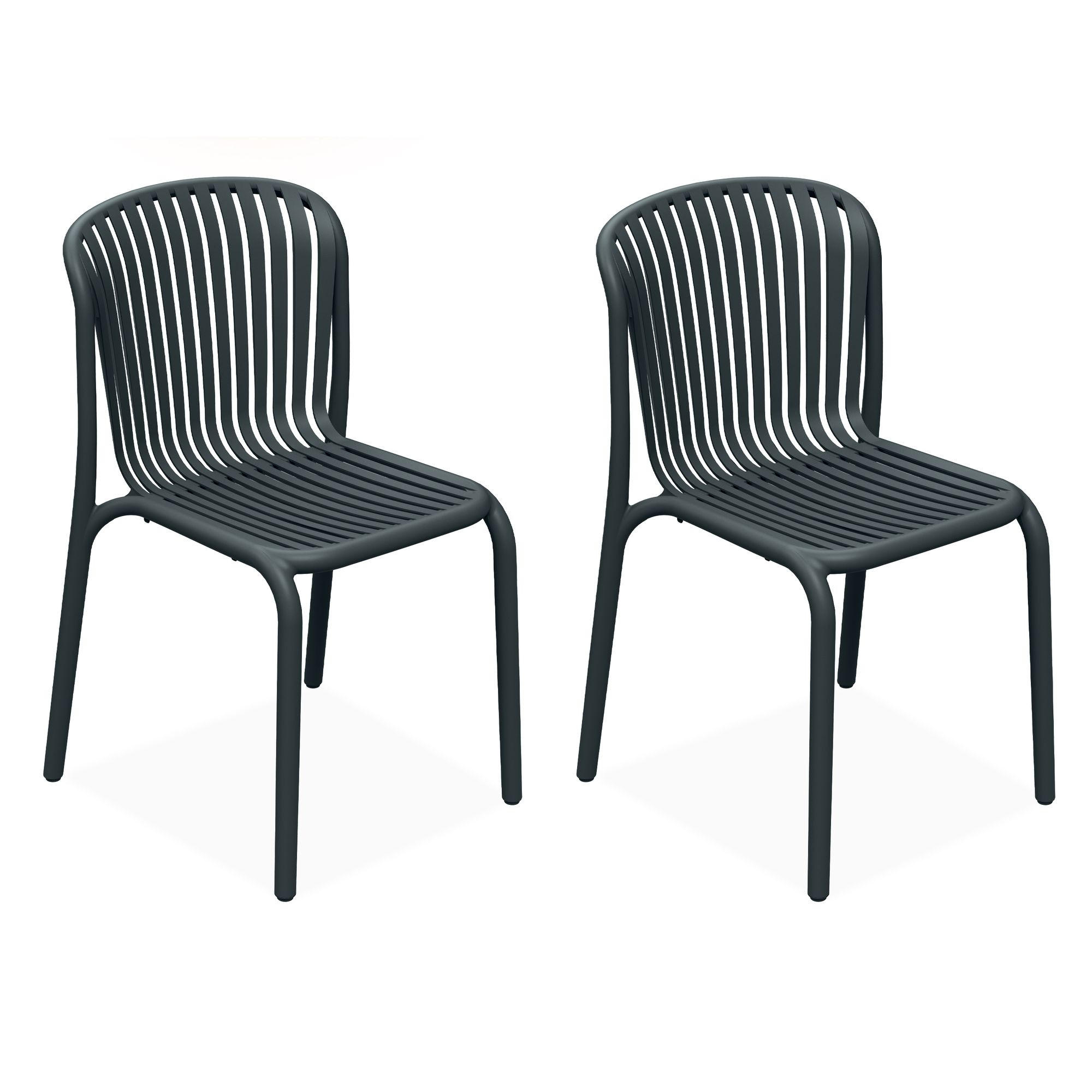 Konsimo® Gartenstuhl Anthrazit 52x82.5x53 cm
