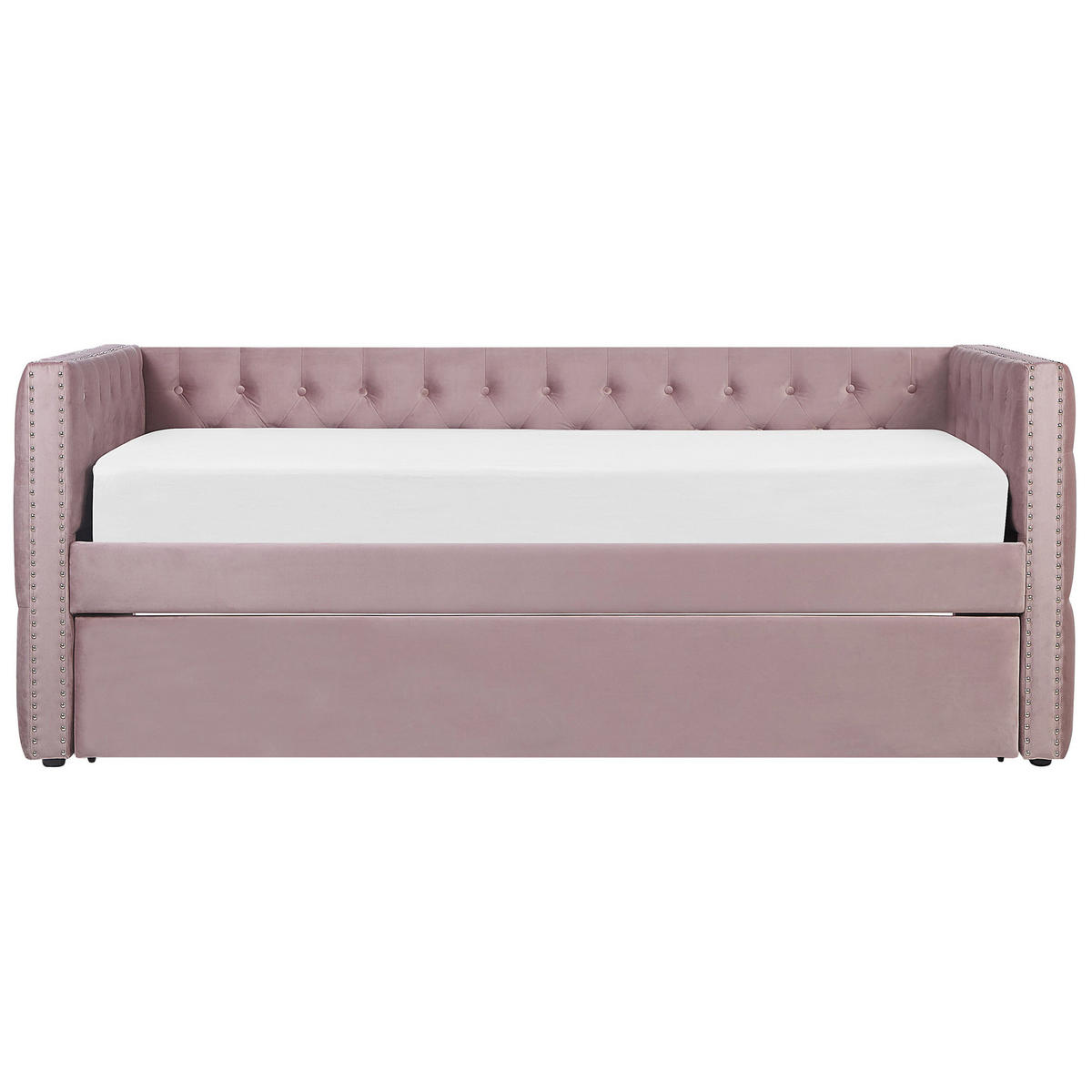 TAGESBETT 90/200cm Rosa Gassin - Pink, Textil (90/200cm) - Beliani