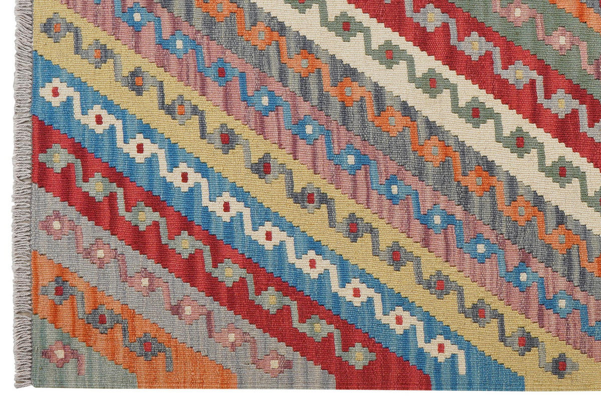 HANDWEBTEPPICH Kelim Gashgai Mehrfarbig 176/130 cm Schurwolle - Multicolor, Textil (130/176cm) - Looma