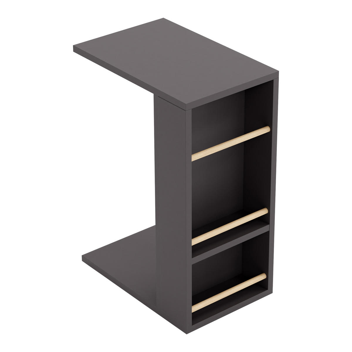BEISTELLTISCH Siikainen - Schwarz, Holzwerkstoff (29/44/65cm) - [en.casa]
