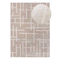 WEBTEPPICH Mustern In Weiß Caledonia 120/170 cm - Beige, Naturmaterialien/Textil (120/170cm) - Atticgo