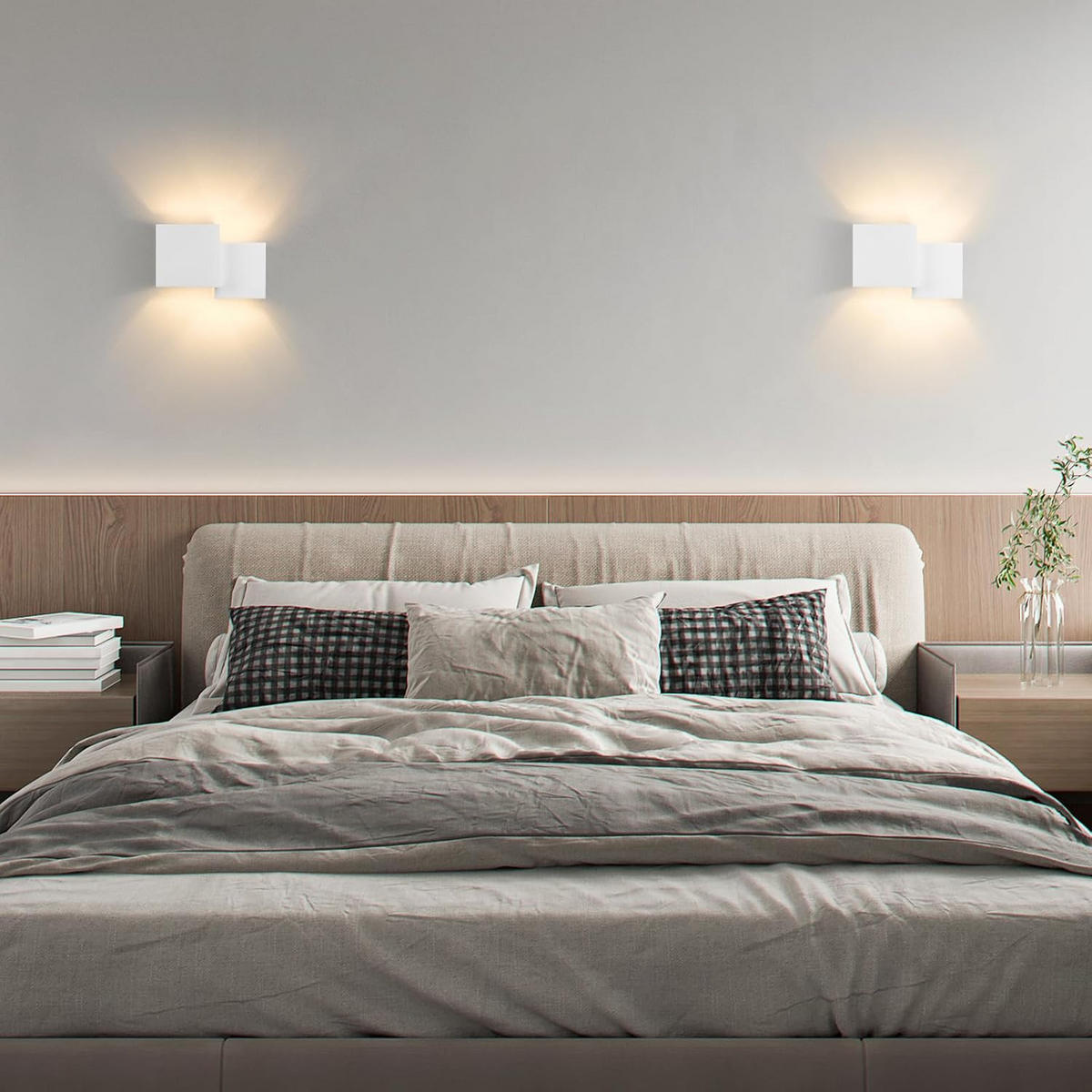 LED - WANDLEUCHTE Wellthun 13.5/11.5/19.7 cm - Weiß, Metall (13.5/11.5/19.7cm) - ZMH