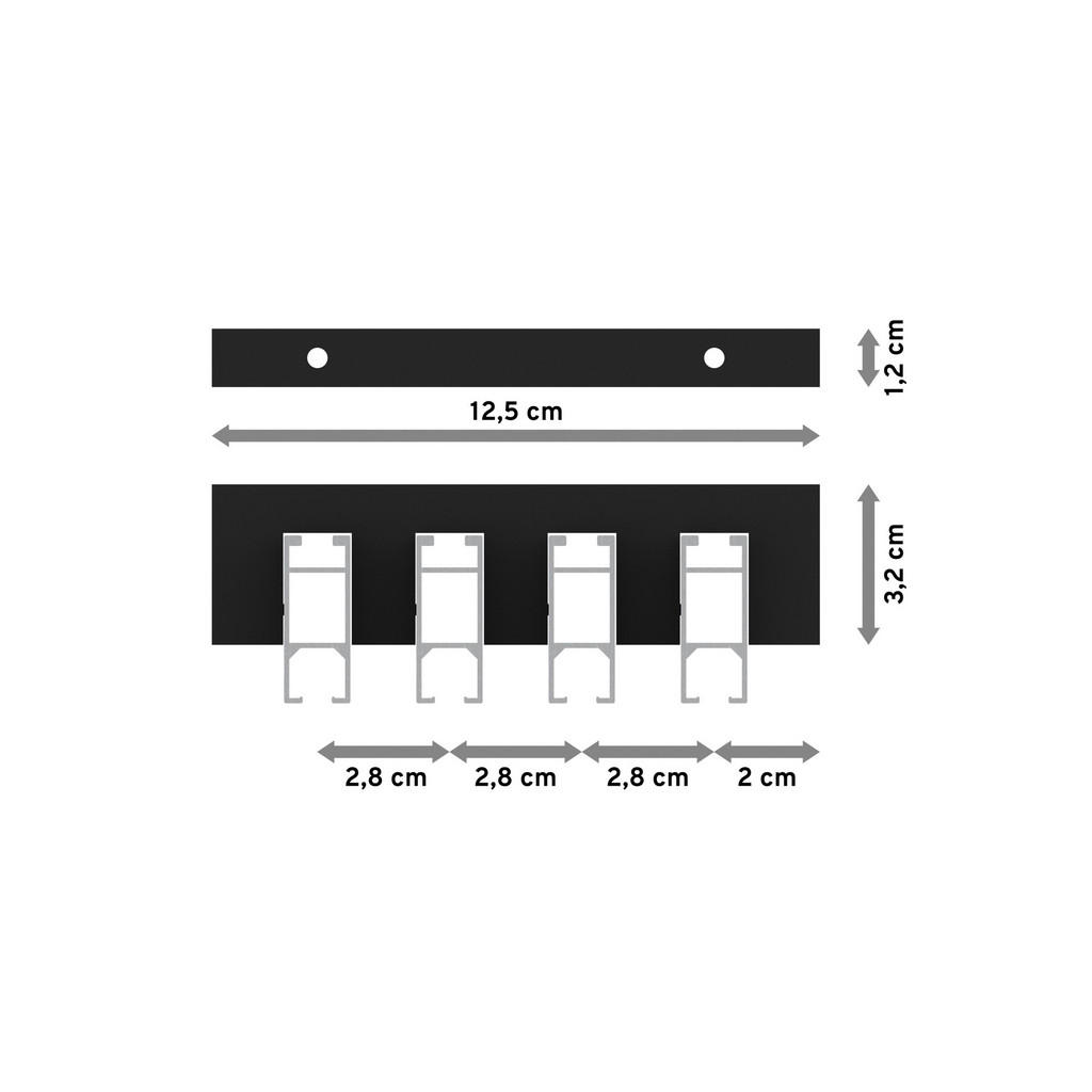Thumbnail - Interdeco Innenlauf-Gardinenstangen-Set, Schwarz, Metall, 480 cm, Wohntextilien, Gardinen & Vorhänge, Gardinen-Stangen