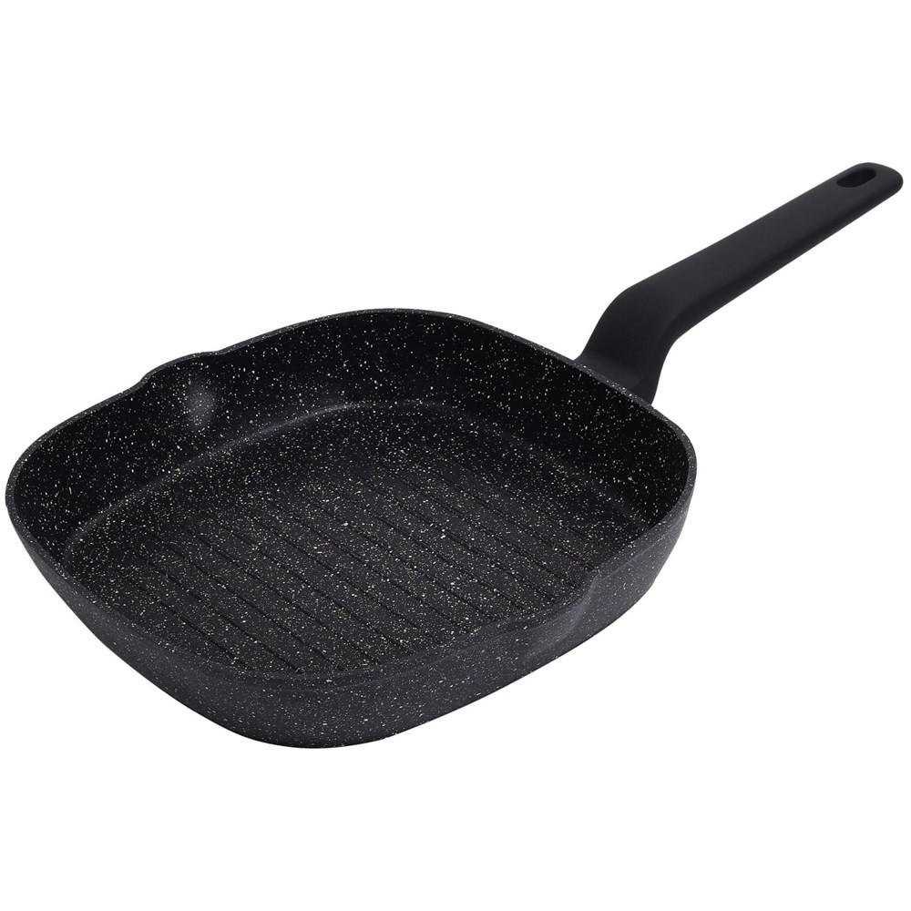 GRILLPFANNE Schwarz 24/24/4 cm KB7661 - Schwarz, Metall (24cm) - Klausberg 