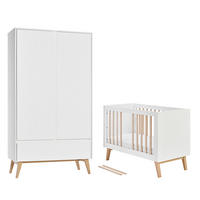 POKOJ PRO MIMINKO 2DÍLNÝ Bílá a dřevo - bílá, kompozitní dřevo (124/89/66cm) - Petits-meubles