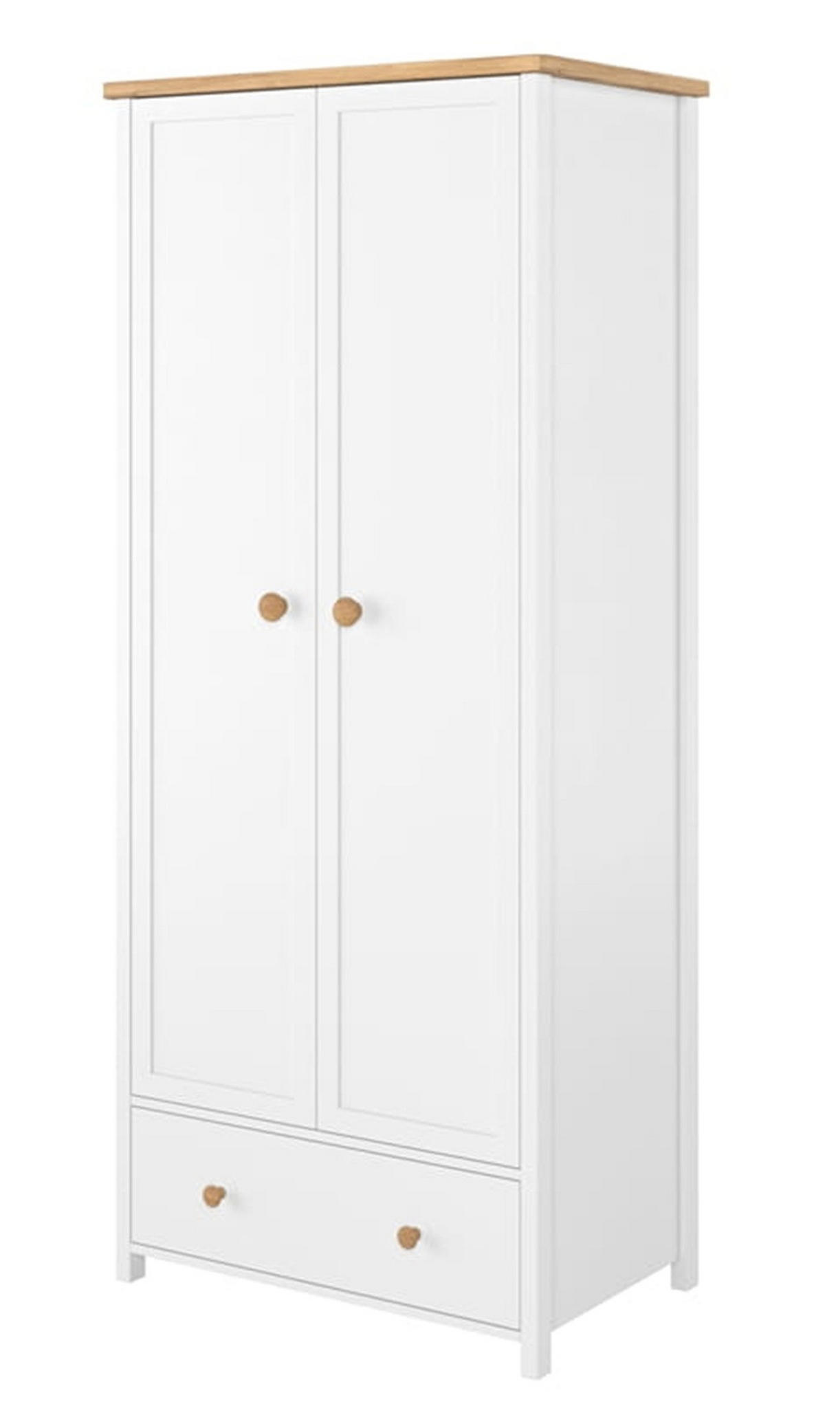MÖBELSET STORY I - Eichefarben/Weiß, Holzwerkstoff (110/186/96cm) - Meblini