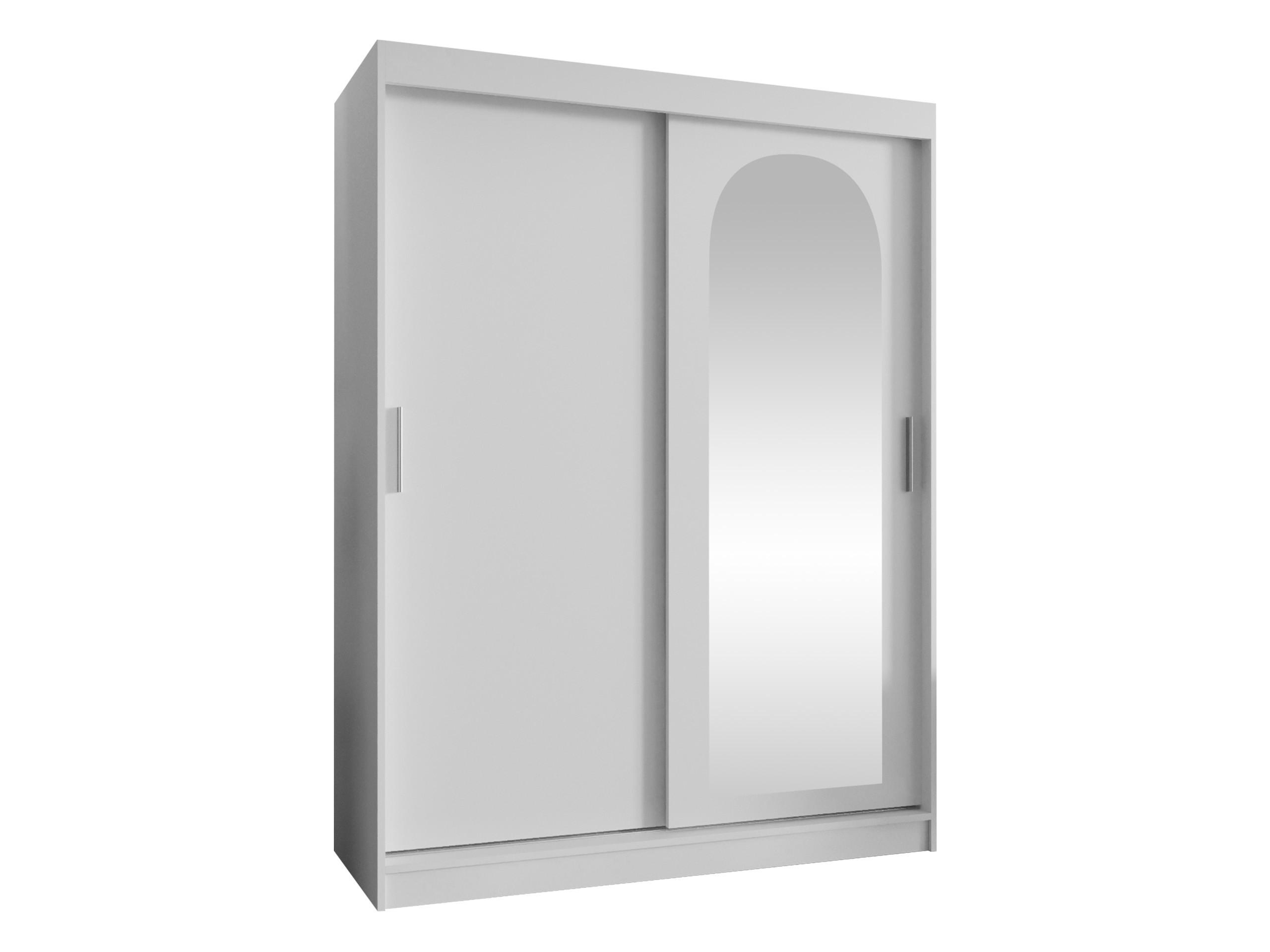 SCHWEBETÜRENSCHRANK Selfie 150 cm - Silberfarben/Weiß, Holzwerkstoff/Kunststoff (150/200/62cm) - MIRJAN24