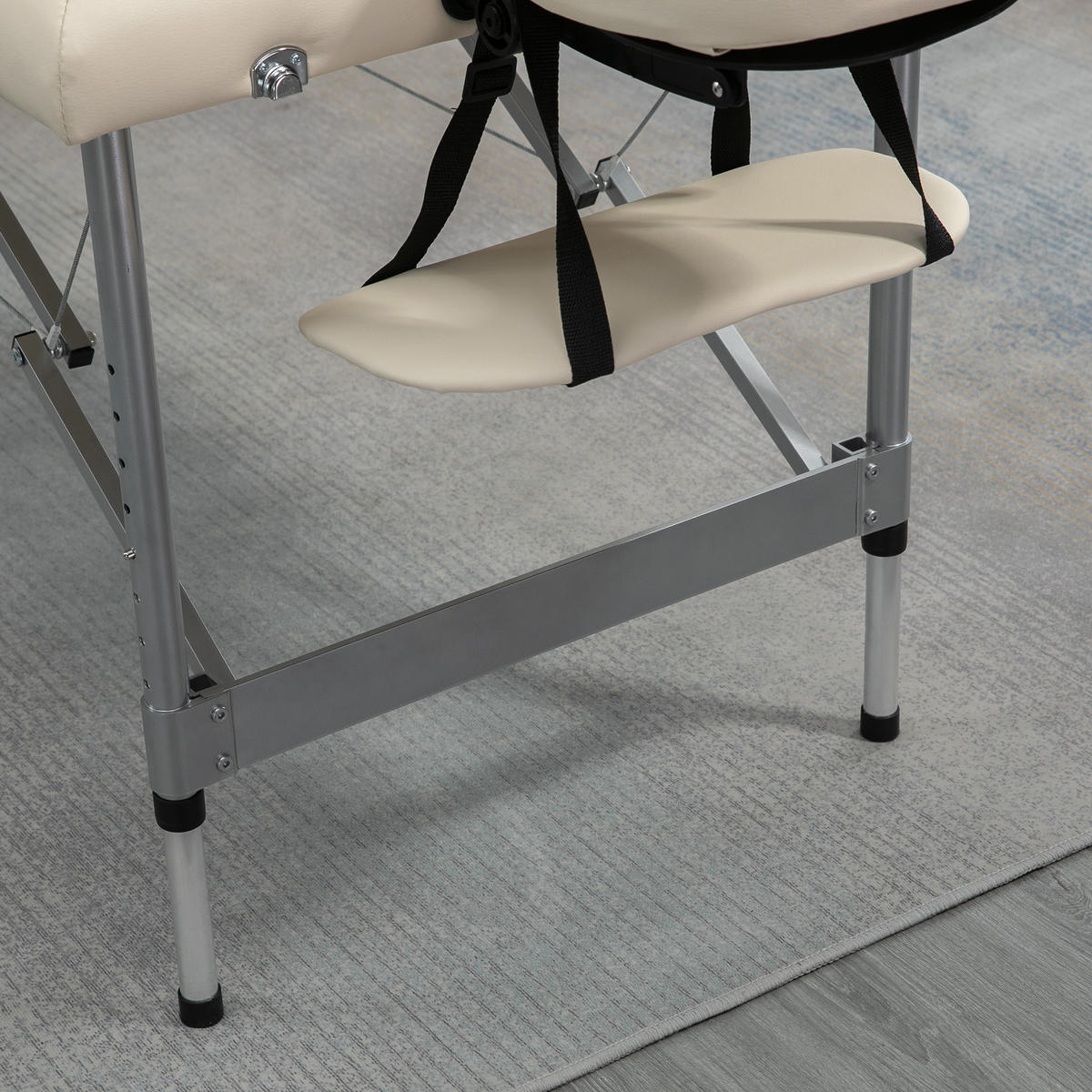 MASSAGELIEGE höhenverstellbar Beige - Beige, Metall (70/82/185cm) - HOMCOM