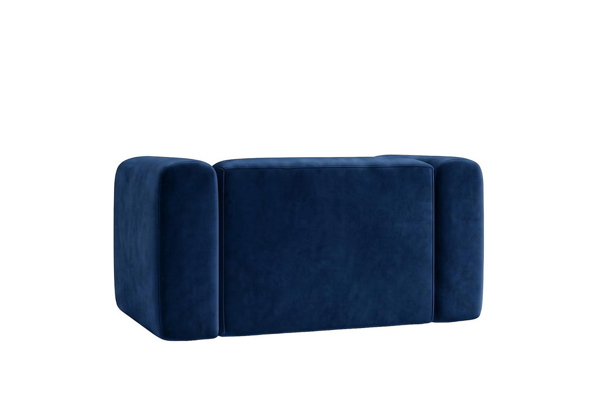 WOHNZIMMERSESSEL Aus Velvet-Stoff Bluvel, Tintenblau, GRETA - Blau, Holz (137/70/89cm) - Kaiser Möbel