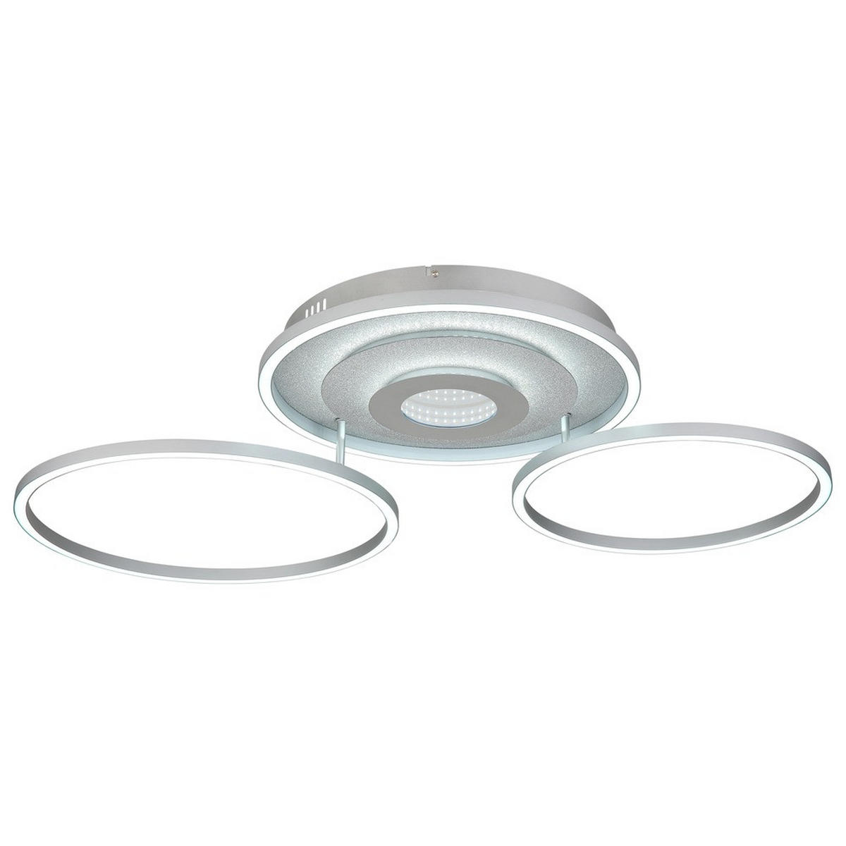 DECKENLEUCHTE MILES Metall Silber LED - Silberfarben, Metall (99.2/57/11.5cm) - Globo Lighting