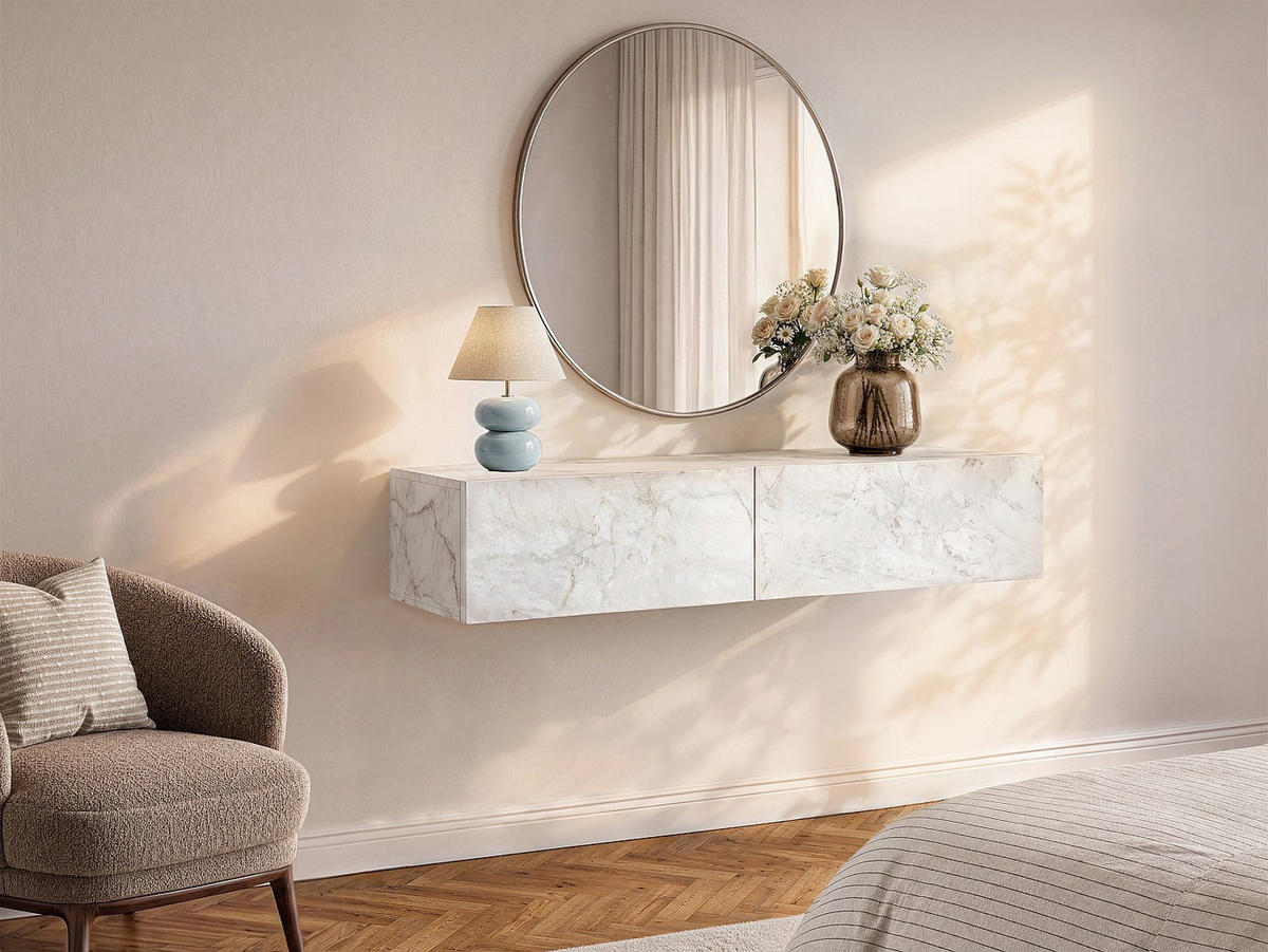 KONSOLENTISCH - 120 cm x 36.8 cm - holz - weiß Tenida - Weiß, Holz (36.8/120/25cm) - Vente-Unique