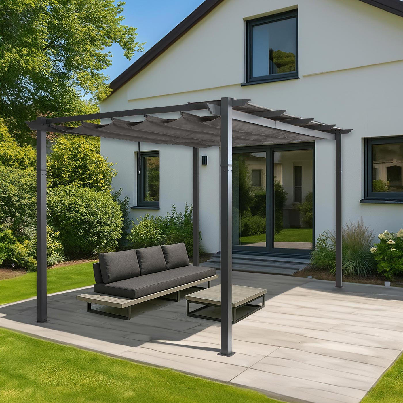 PERGOLA Anthrazit - Anthrazit, Metall (400/240/300cm) - MCW