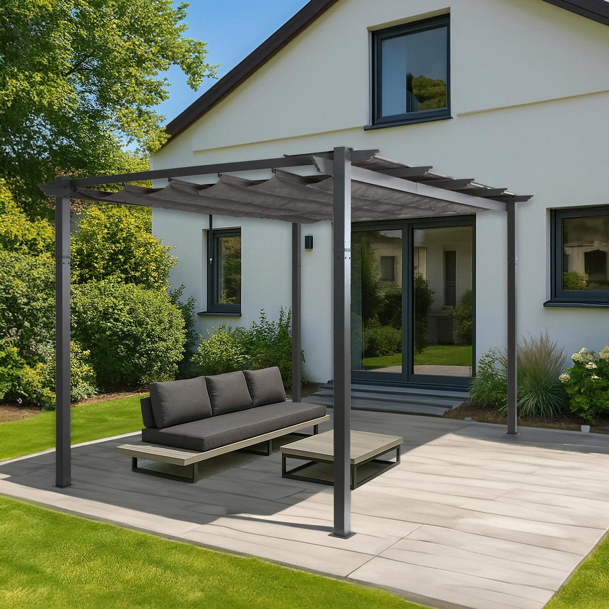 PERGOLA Anthrazit - Anthrazit, Metall (400/240/300cm) - MCW