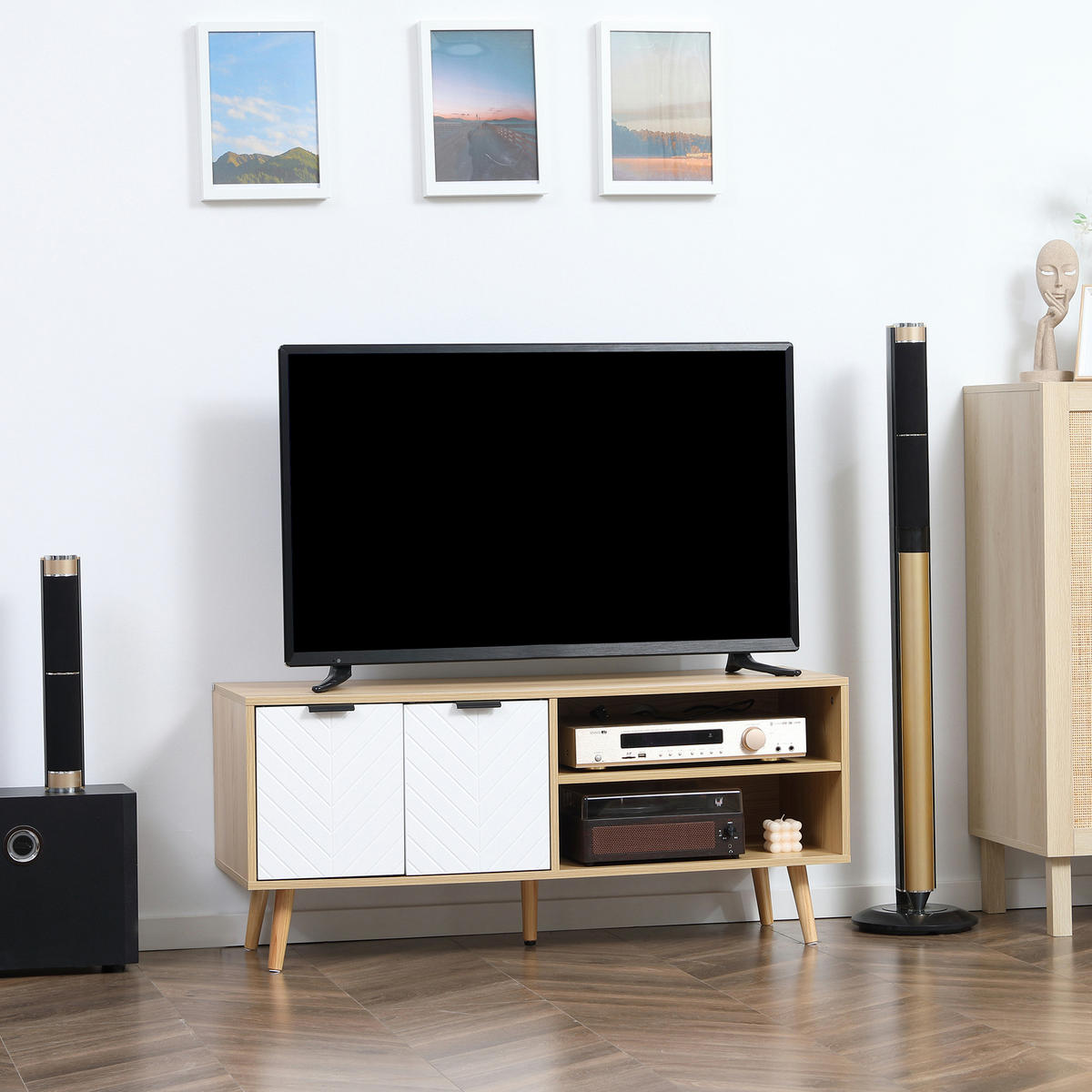 TV-MÖBEL Braun 1 Stück - Braun, Holzwerkstoff (110/48.8/39cm) - GiPP