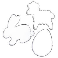 AUSSTECHFORMEN-SET Ostern Klassik 3-teilig Silber - Silberfarben, Metall (5.5/1.7/6.5cm) - Orion 