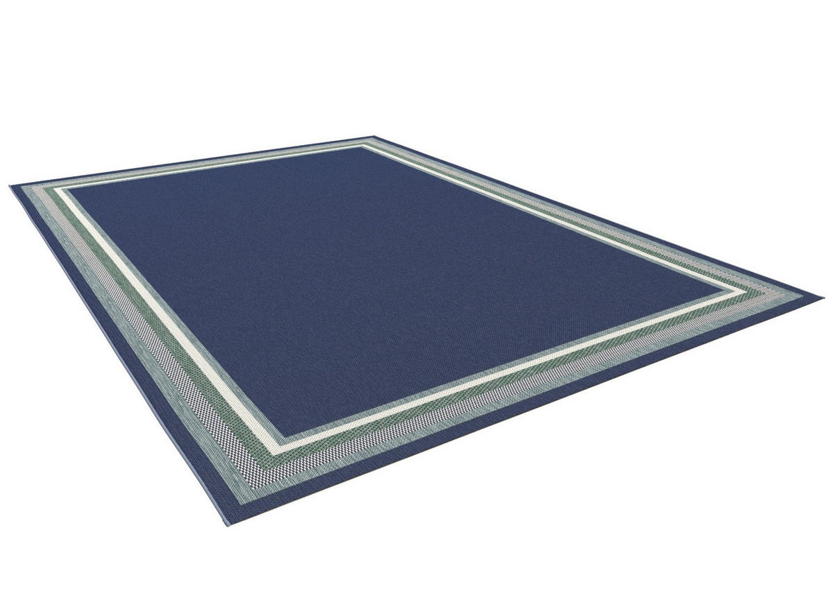 TEPPICH In- Outdoor, fleckenresistent blau - Blau, Textil (80/150cm) - AFK Living