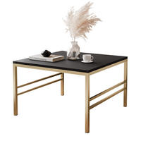 COUCHTISCH FORMA 60/60 cm Quadrat, Gold / Schwarz matt - Goldfarben/Schwarz, Metall (60/60/40cm) - Idohome
