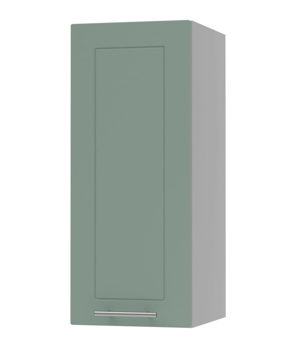 KÜCHENHÄNGESCHRANK Kvantum W2/30 Mint Matt / Grau Matt 30 / 32,5 / 72cm - Grau/Mintgrün, Holz/Holzwerkstoff (30/72/32.5cm) - Feldmann-Wohnen