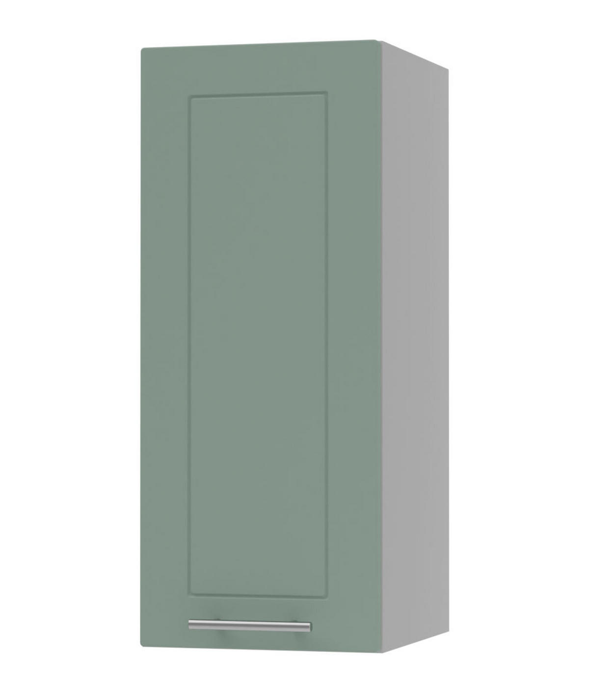 KÜCHENHÄNGESCHRANK Kvantum W2/30 Mint Matt / Grau Matt 30 / 32,5 / 72cm - Grau/Mintgrün, Holz/Holzwerkstoff (30/72/32.5cm) - Feldmann-Wohnen