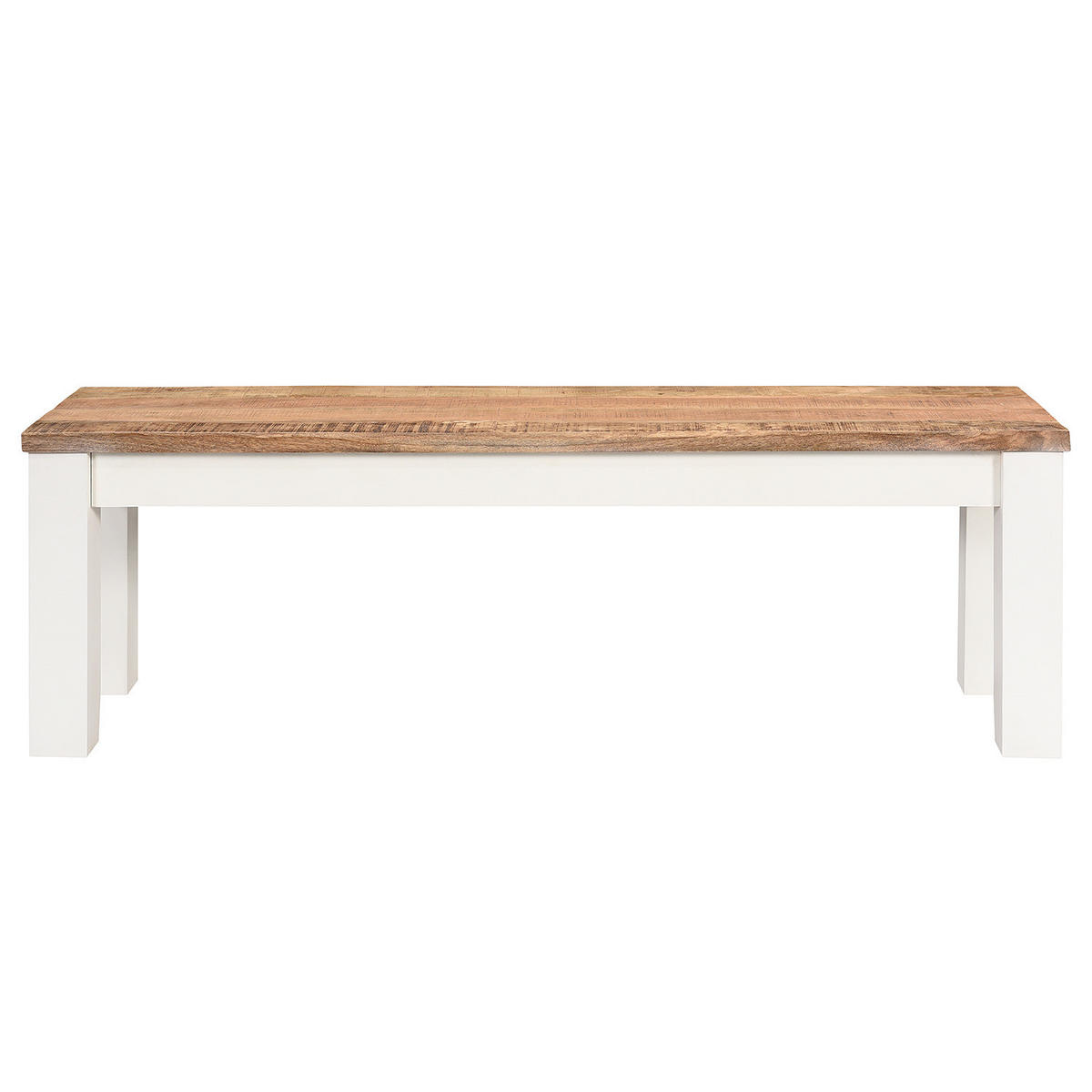SITZBANK - Mango massiv - Naturfarben, Holz (140/45/40cm) - home24