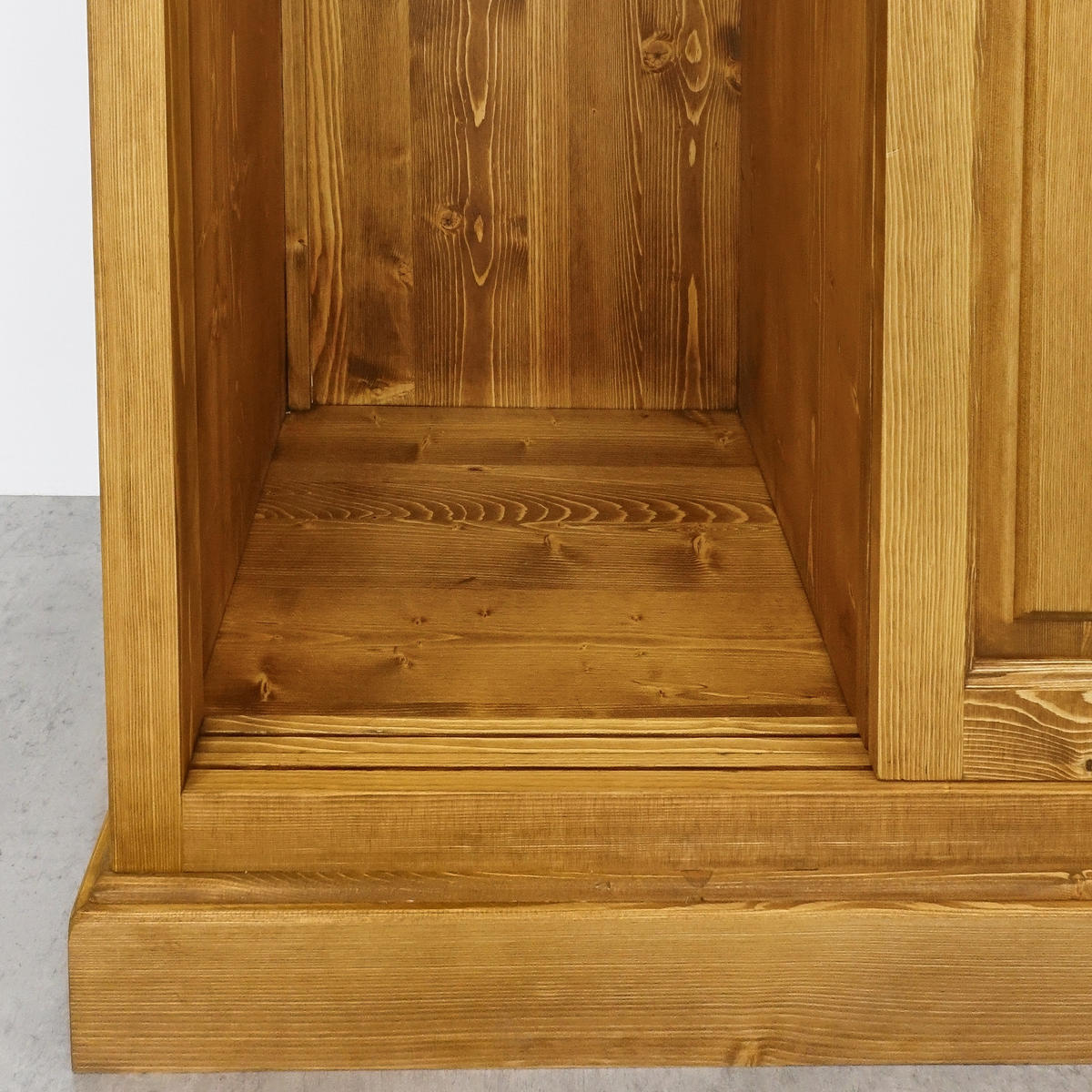 KLEIDERSCHRANK aus Massivholz CHARLOTTE 3 - Hellbraun, Holz (120/190/61cm) - Seart