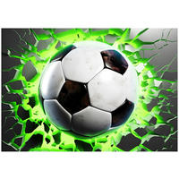 FOTOTAPETE Fußball Kinderzimmer Vliestapete Tapete 250x175 - Multicolor, Papier (250/175cm) - Wallarena