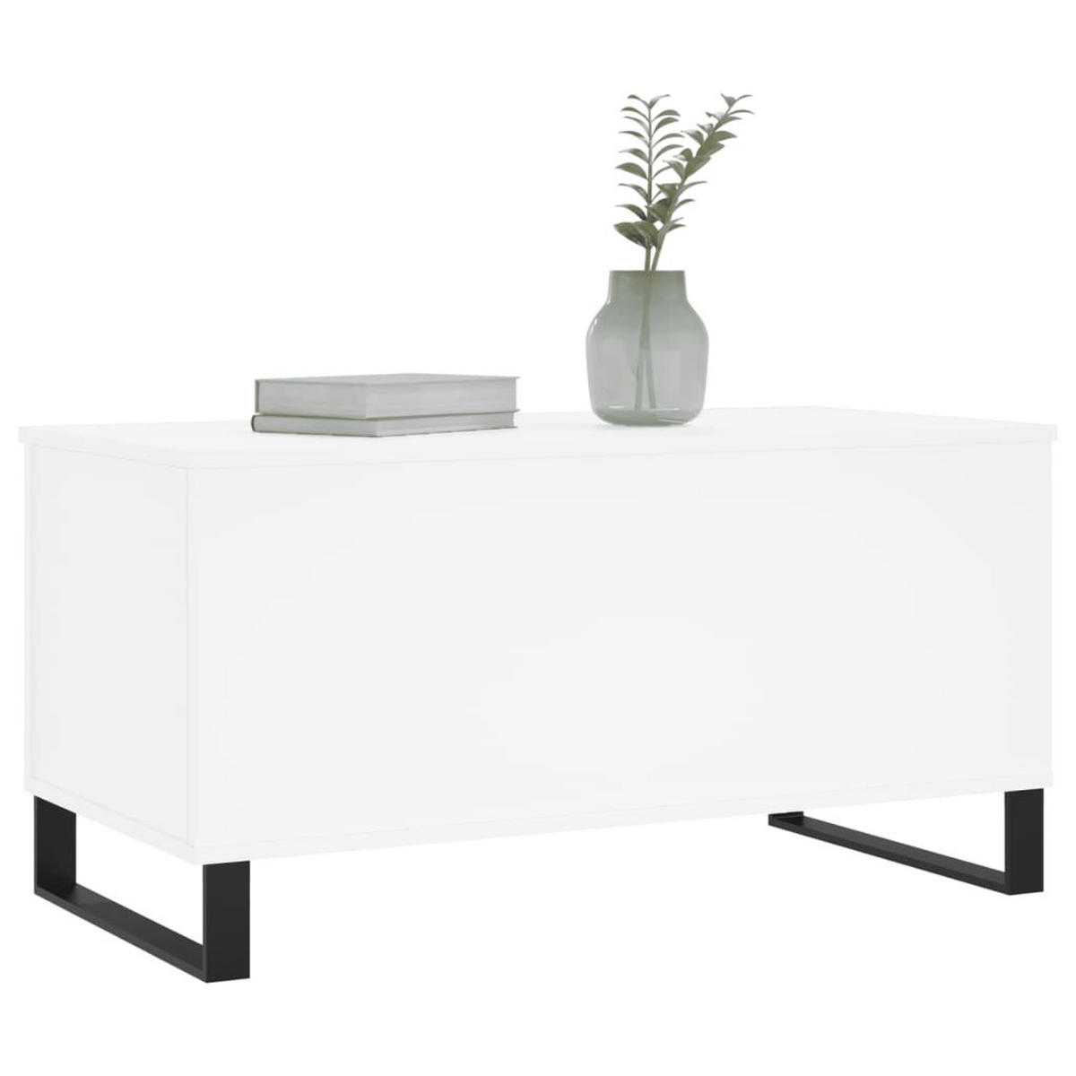 COUCHTISCH Weiß 90x44,5x45 cm Holzwerkstoff - Weiß, Holzwerkstoff (90/90/45cm) - furnicato