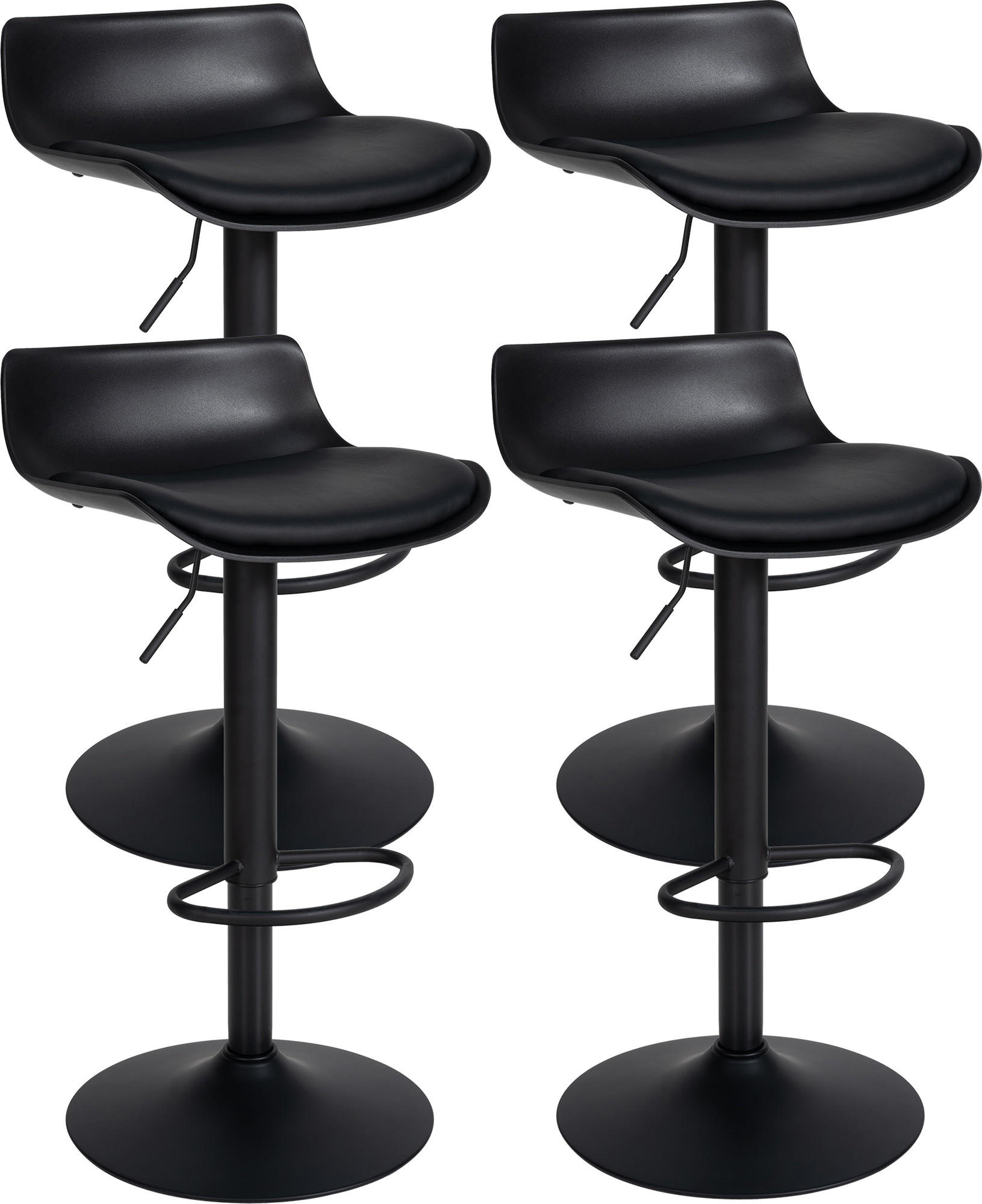 Deluke Barhocker Schwarz 43x69x44 cm
