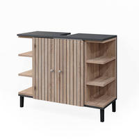 WASCHBECKENUNTERSCHRANK Aquis Sonoma 79.6 x 64 cm mit 2 Türen - Sonoma Eiche, Holzwerkstoff (79.6/64/32cm) - Vicco