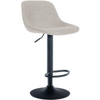 BARHOCKER Lotus Stoff creme - Schwarz/Naturfarben, Textil/Metall (43/103/49cm) - TPFLiving