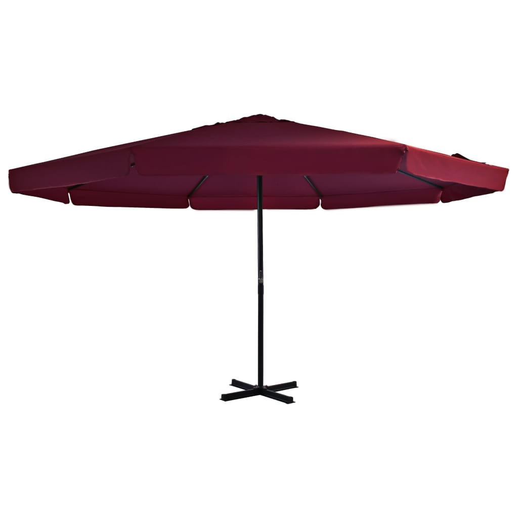 SONNENSCHIRM Mit Aluminium-Mast 500 Cm Bordeauxrot - Rot, Textil (500/500cm) - vidaXL