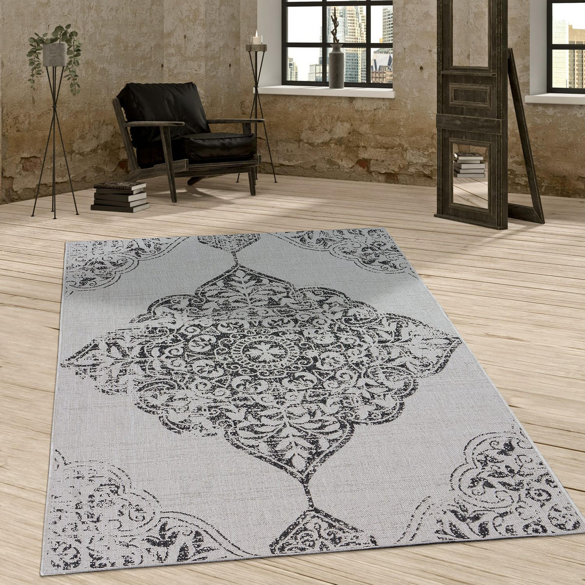 OUTDOORTEPPICH 80/150 cm Coco 202 - Grau, Kunststoff (80/150cm) - Paco Home