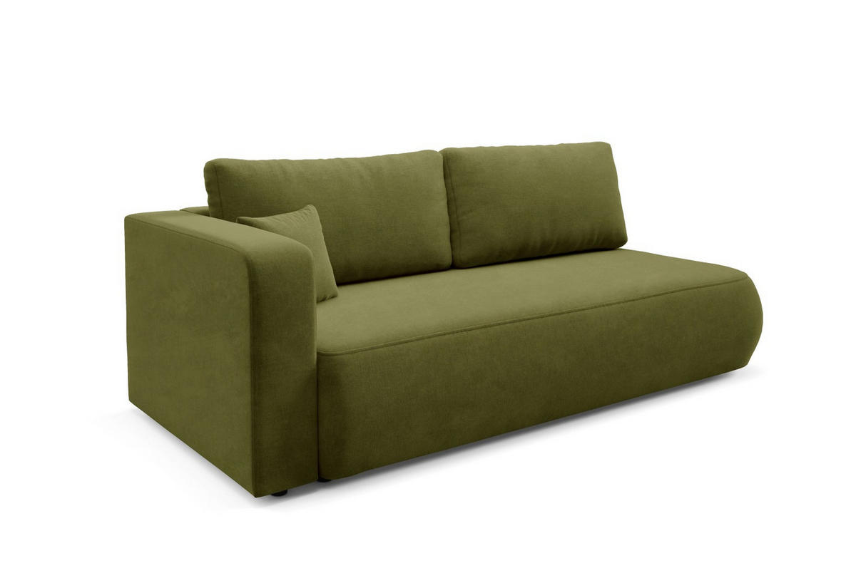 SCHLAFSOFA mit Bettkasten Grün - Schwarz/Grün, Holz/Holzwerkstoff (228/82/106cm) - Furnisell