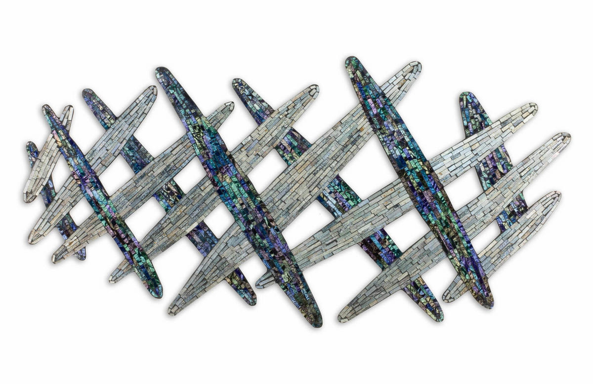 MOSAIK-WANDBILD Lila 114/62 cm - Braun, Glas (114/62cm) - KUNSTLOFT