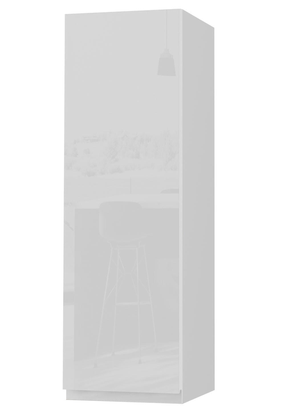 HÄNGESCHRANK Florence W4/30 Weiß / RAL 9003 signalweiß HG 30 / 32,5 / 96cm - Türanschlag rechts - Weiß Hochglanz/Weiß, Holz/Holzwerkstoff (30/96/32.5cm) - Feldmann-Wohnen