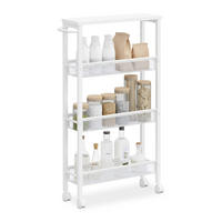 NISCHENWAGEN - Weiß, Holzwerkstoff/Kunststoff (13/77/45.5cm) - Relaxdays