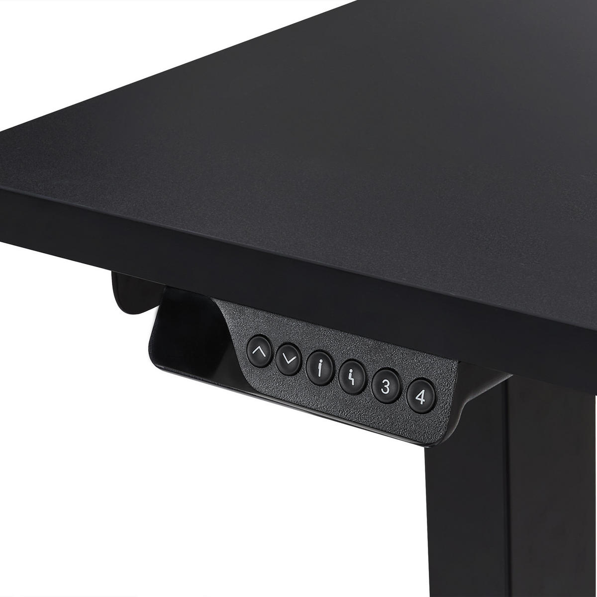 SCHREIBTISCH 160x60 cm elektrisch Schwarz Destines - Schwarz, Holzwerkstoff (109/160/60cm) - Beliani