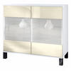 KOMMODE Bari Creme Hochglanz - Creme, Holzwerkstoff (92.5/84.5/35cm) - Vladon