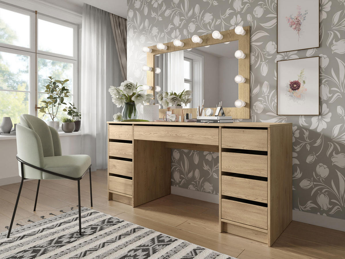 SCHREIBTISCH Ada Bis - Naturfarben, Holzwerkstoff (55/154/76cm) - MIRJAN24